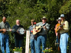 Bluegrass band playing at Oak Grove